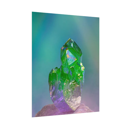 Raw Green Quartz Cluster Fine Art Print