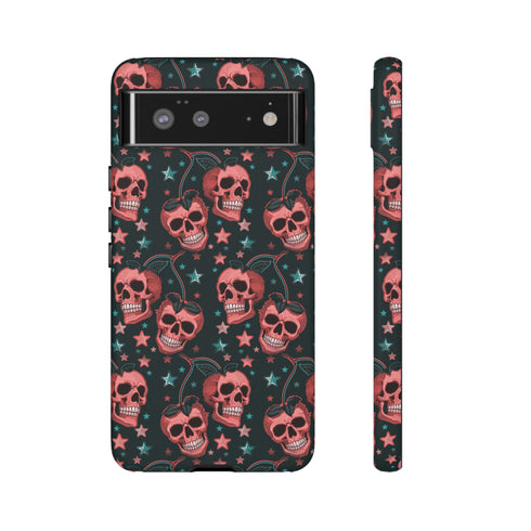 Pink Cherry Skull Phone Case