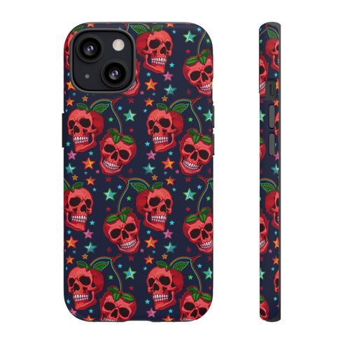 Red Cherry Skull Phone Case