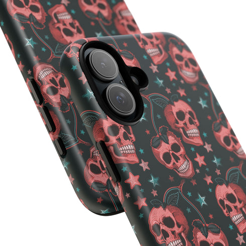 Pink Cherry Skull Phone Case
