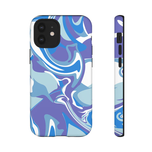 Blue Marble Swirl Phone Case in Blue