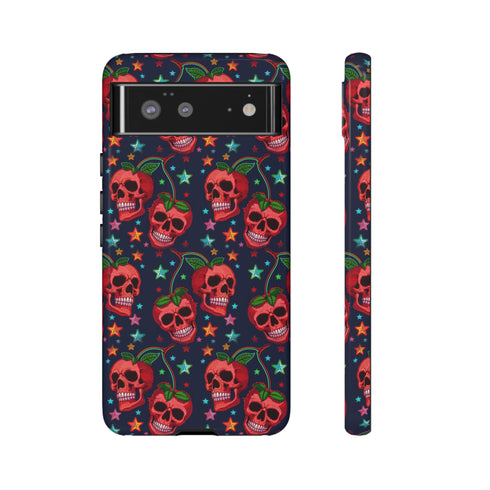Red Cherry Skull Phone Case