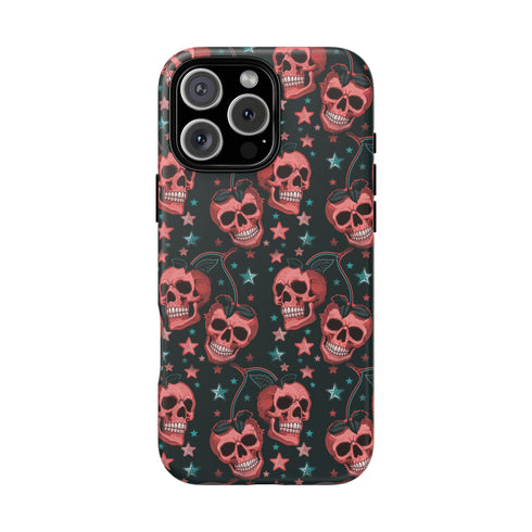 Pink Cherry Skull Phone Case