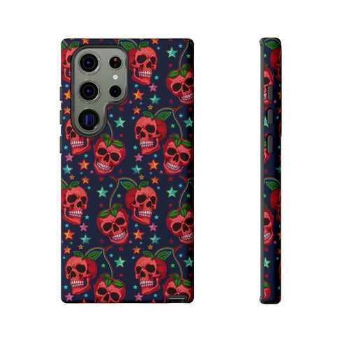 Red Cherry Skull Phone Case