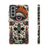 Gothic Faux Crochet Phone Case - Whimsigoth Evil Eye Skull Cover