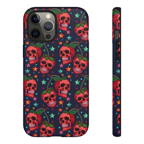 Red Cherry Skull Phone Case