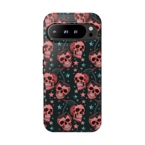 Pink Cherry Skull Phone Case