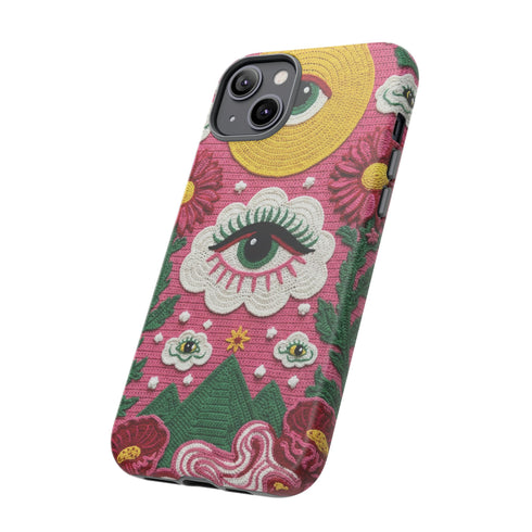 Maximalist Eye Cloud Faux Crochet Tough Case in Matte
