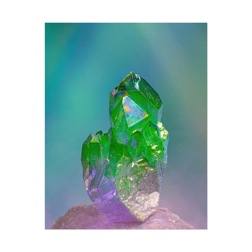 Raw Green Quartz Cluster Fine Art Print