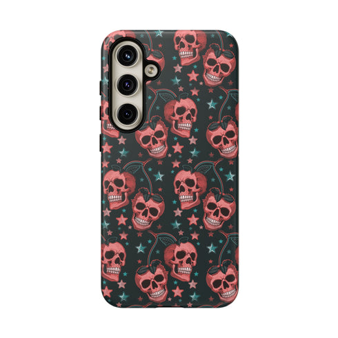 Pink Cherry Skull Phone Case