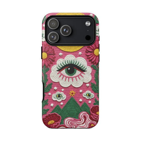 Maximalist Eye Cloud Faux Crochet Tough Case in Matte