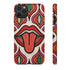 Retro Pop Art Mouth Faux Crochet Phone Case