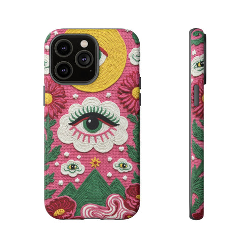 Maximalist Eye Cloud Faux Crochet Tough Case in Matte