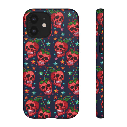 Red Cherry Skull Phone Case