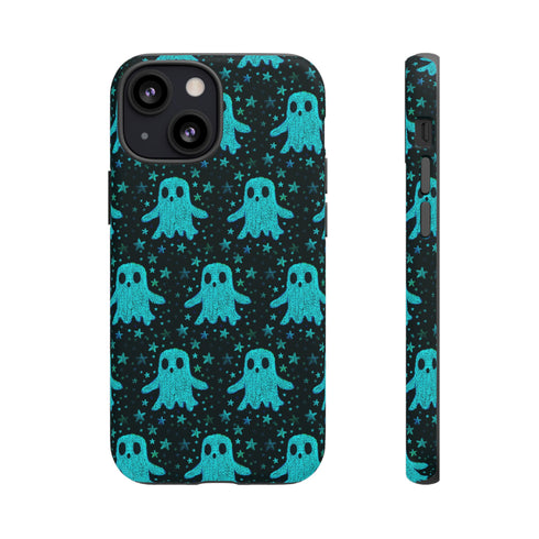 Blue Kawaii Ghost Phone Case