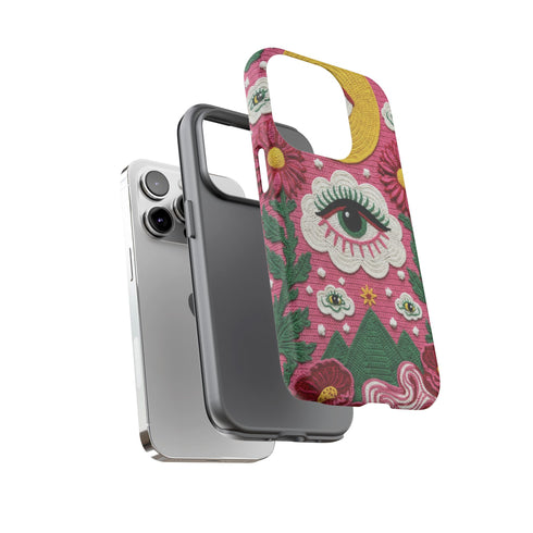 Maximalist Eye Cloud Faux Crochet Tough Case in Matte
