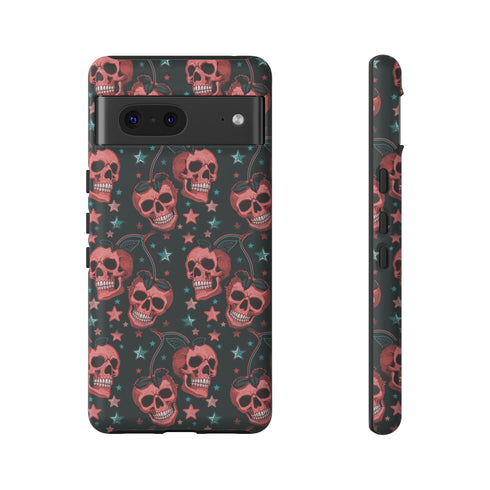 Pink Cherry Skull Phone Case