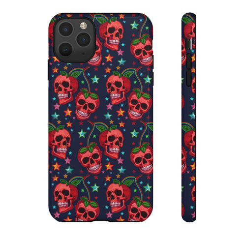 Red Cherry Skull Phone Case