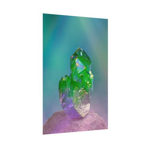 Raw Green Quartz Cluster Fine Art Print