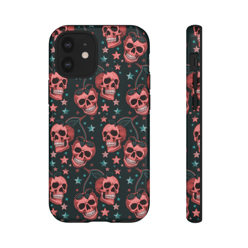 Pink Cherry Skull Phone Case
