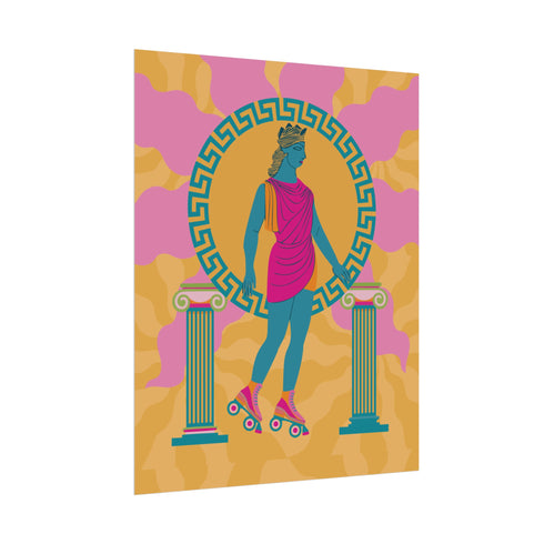 Roller Skating Goddess Art Print