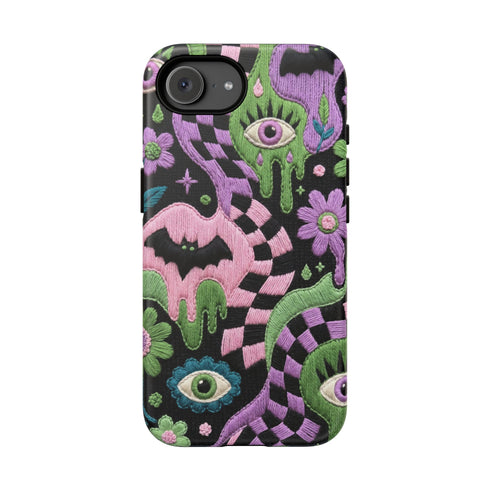 Pastel Goth Bat Faux Crochet Phone Case