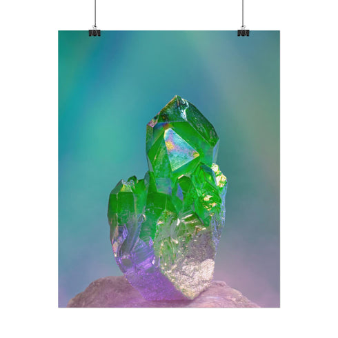 Raw Green Quartz Cluster Fine Art Print