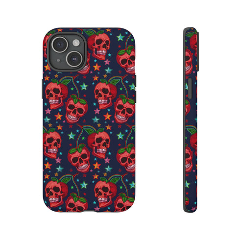 Red Cherry Skull Phone Case