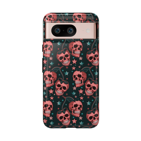 Pink Cherry Skull Phone Case