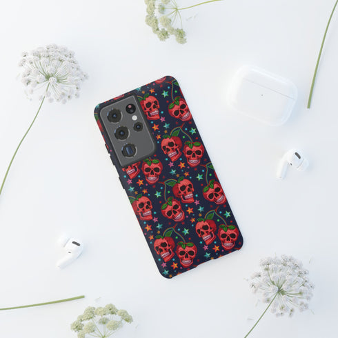 Red Cherry Skull Phone Case