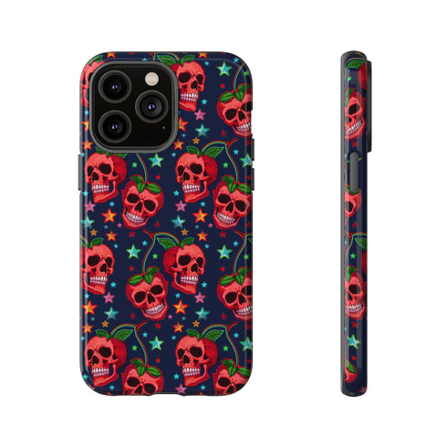 Red Cherry Skull Phone Case