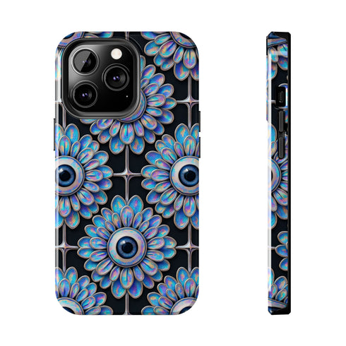 Gothic Floral Eyeball Phone Case - Weirdcore Iridescent iPhone and Samsung Galaxy Protective Cover