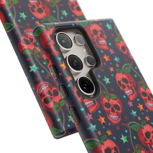 Red Cherry Skull Phone Case