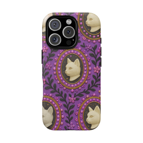 Baroque Cat Cameo Phone Case