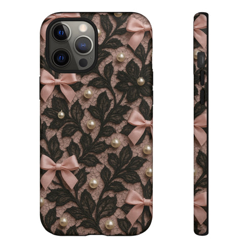 Lace & Pearls Coquette Phone Case