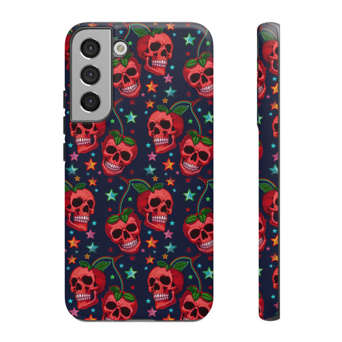 Red Cherry Skull Phone Case