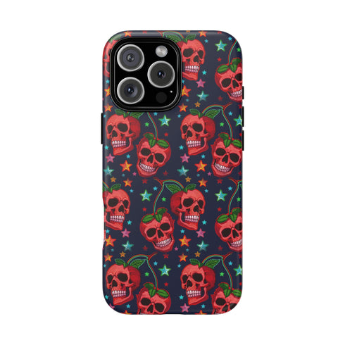 Red Cherry Skull Phone Case