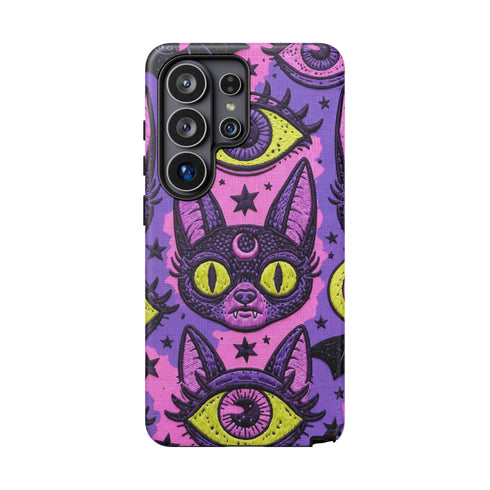 Pastel Goth Bat Faux Crochet Phone Case