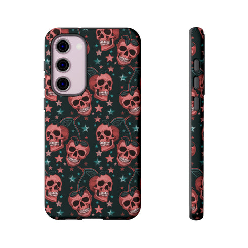 Pink Cherry Skull Phone Case
