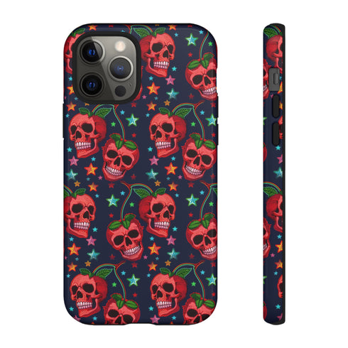 Red Cherry Skull Phone Case