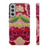 Faux Crochet Cherry Skull Phone Case | Pastel Goth Macabre Matte Cover