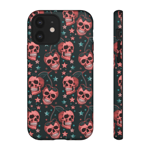 Pink Cherry Skull Phone Case