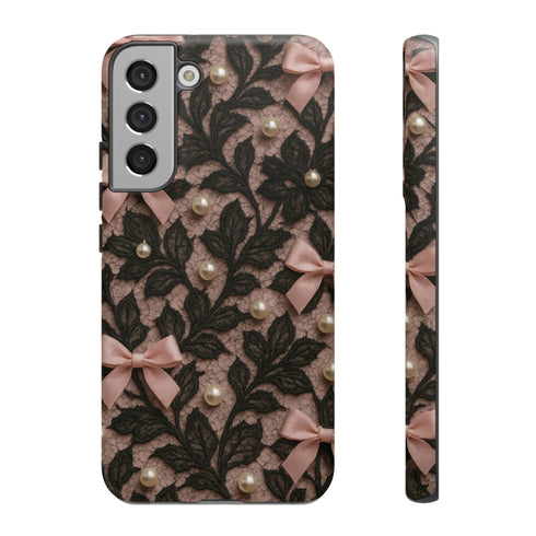 Lace & Pearls Coquette Phone Case