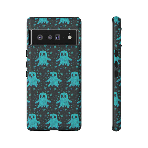 Blue Kawaii Ghost Phone Case