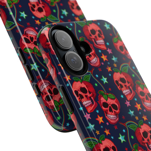 Red Cherry Skull Phone Case