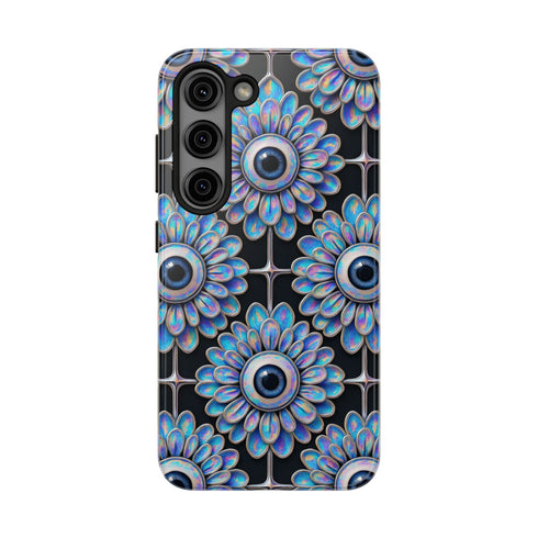 Gothic Floral Eyeball Phone Case - Weirdcore Iridescent iPhone and Samsung Galaxy Protective Cover