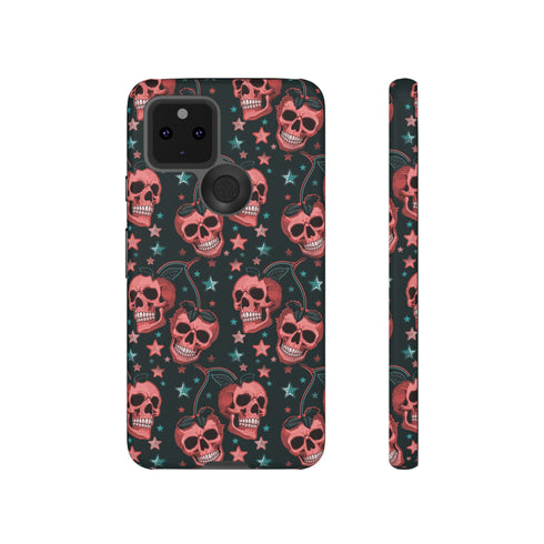 Pink Cherry Skull Phone Case