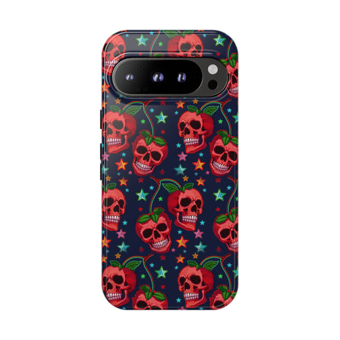Red Cherry Skull Phone Case