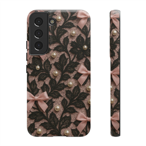Lace & Pearls Coquette Phone Case