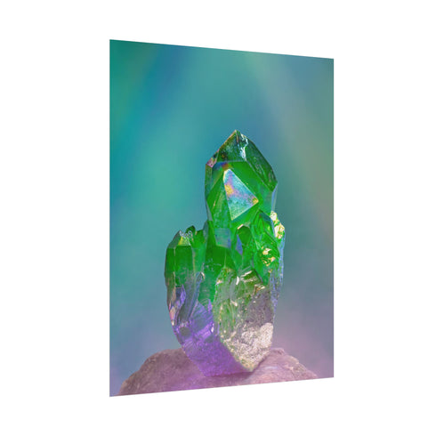 Raw Green Quartz Cluster Fine Art Print